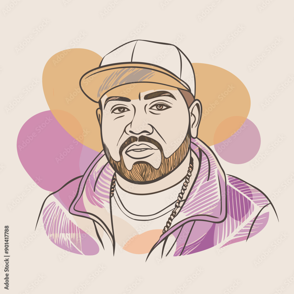 balck man rap hip-hop gangsta style vector illustration balck man rap hip-hop gangsta style vector illustration