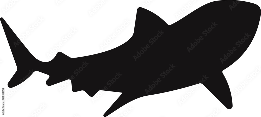 Shark fish animal silhouette icon. mammal symbol forest or wild illustration Shark fish animal silhouette icon. mammal symbol forest or wild illustration
