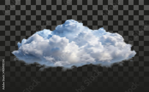 A large cloud of white and blue clouds floating in the sky. The sky is mostly clear, but the clouds are looming large, creating a sense of foreboding and impending rain