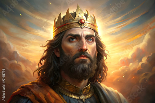 Close-up portrait of the Old Testament king David