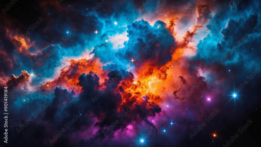 Naklejka premium high-resolution wallpapers showcasing a cosmic nebula explosion