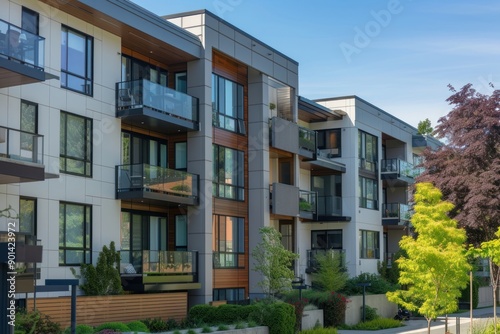 Modern luxury apartments architecture building urban.