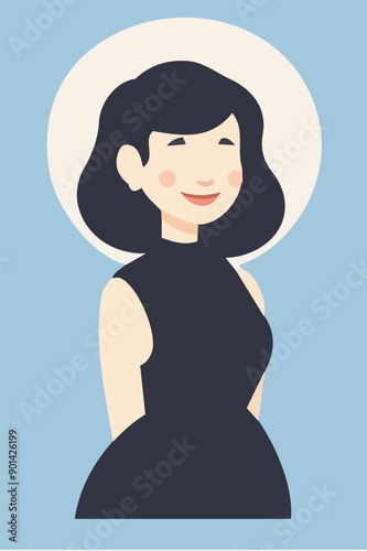 volto di donna sorridente
