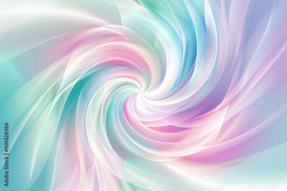 Obraz premium Abstract Pastel Swirl with Gradient Colors, Vortex Background