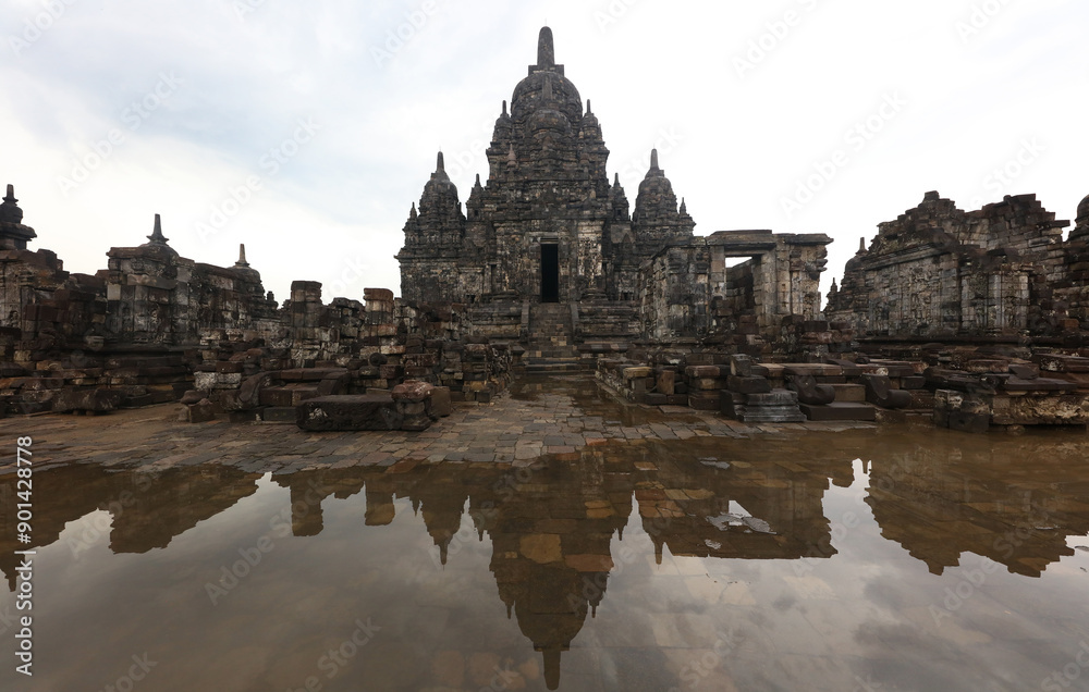 Fototapeta premium Templo Sewu, Conjunto de Prambanan, Yogyakarta, Java, Indonesia