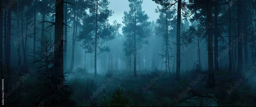 Naklejka premium Abstract gloomy background with fog