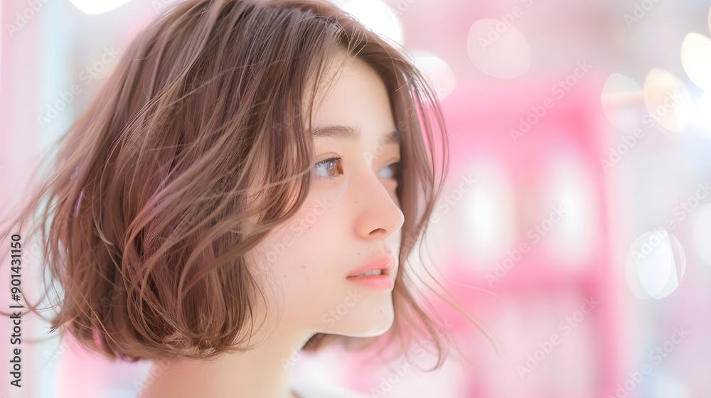 ブログやホームページに使える清楚で美しい女性と背景 ブログやホームページに使える清楚で美しい女性と背景