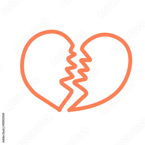 love broken heart symbol