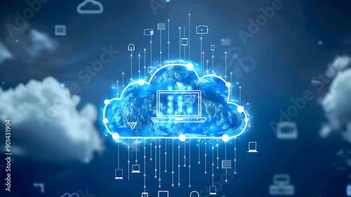 the latest document management technologies in action, featuring smart devices, cloud-based collaboration. Generative Ai.