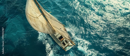 A senior adventurer setting sail solo, embracing the challenge and solitude of the sea