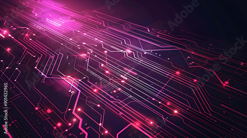 Vector Abstract futuristic circuit board and mesh line, Illustration high computer and Communication. Generative Ai.