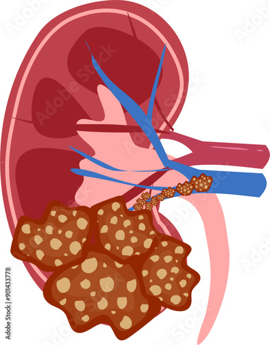 Kidney disease Illustration