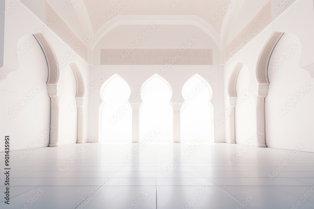 Fototapeta premium Mosque interior architecture backgrounds building.