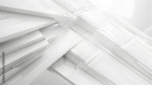white abstract technology background modern design. Generative Ai.