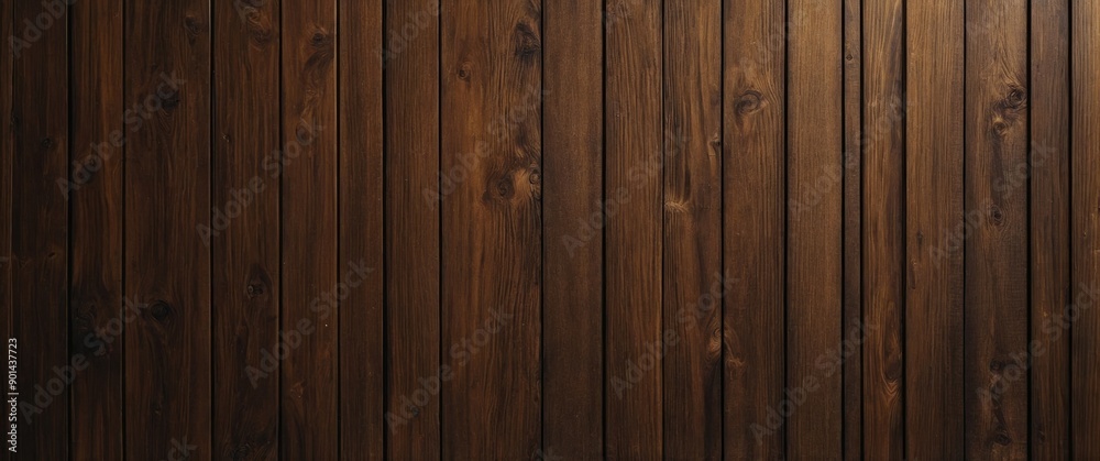 Fototapeta premium Explore the rich, textured beauty of brown wood panels Abstract background and backdrop ideal for diverse creative projects Authentic and versatile imagery for your design needs.