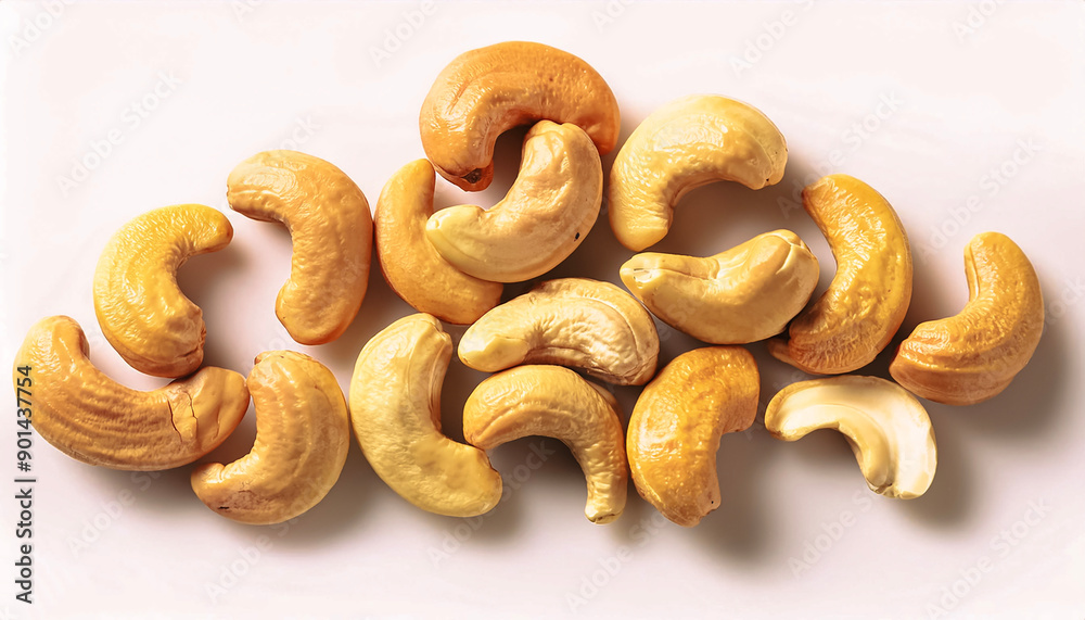 Fresh a lots Cashew nut isolated on white background. Fresh a lots Cashew nut isolated on white background.