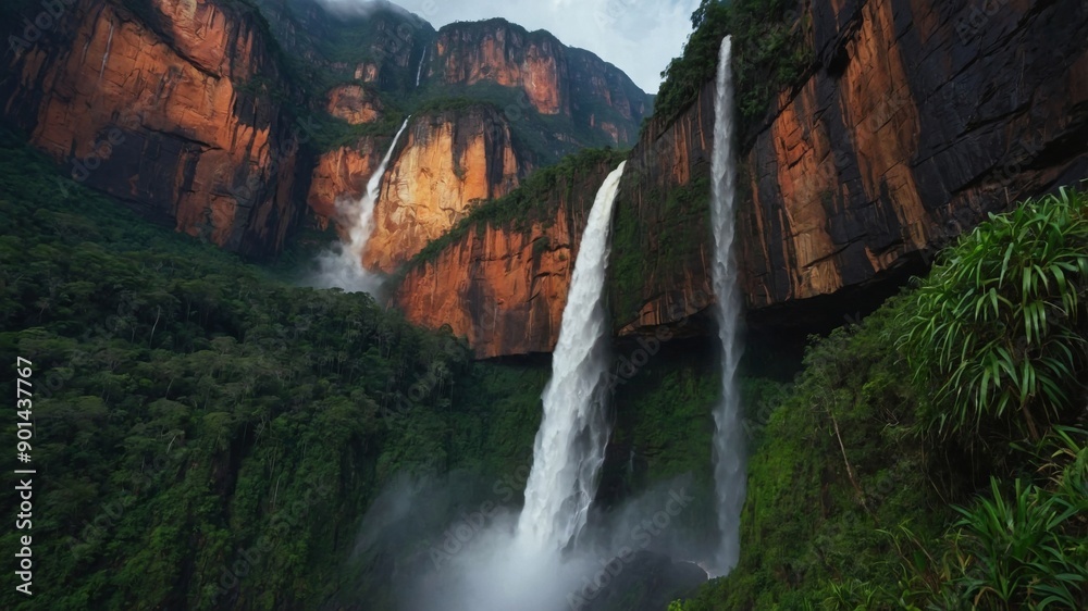 Fototapeta premium amazing natural beauty Angel Falls, Venezuela with different shooting and angles.