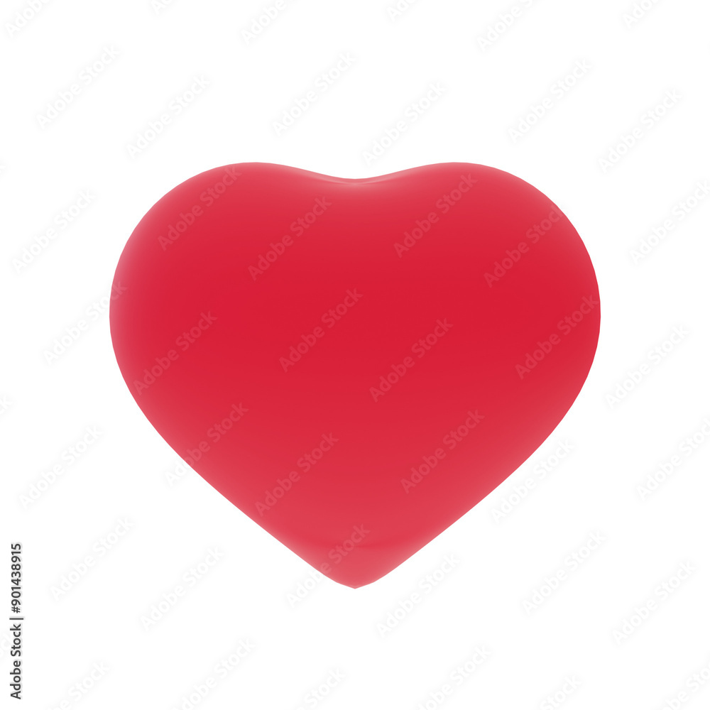 3d illustration of red heart for icons and symbols.3d render. 3d illustration of red heart for icons and symbols.3d render.