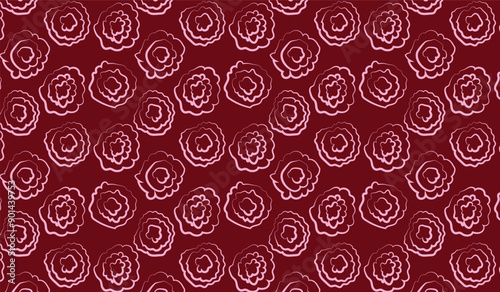 Seamless rose pattern background.brush stroke.
