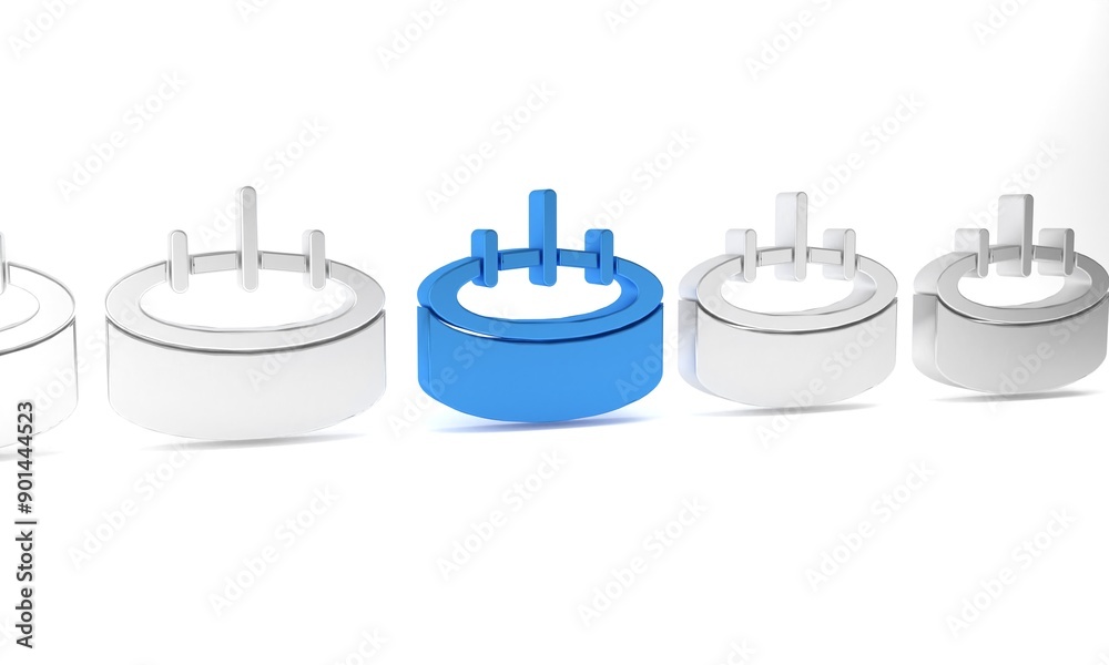Blue Swimming pool with ladder icon isolated on white background. Minimalism concept. 3D render illustration Blue Swimming pool with ladder icon isolated on white background. Minimalism concept. 3D render illustration