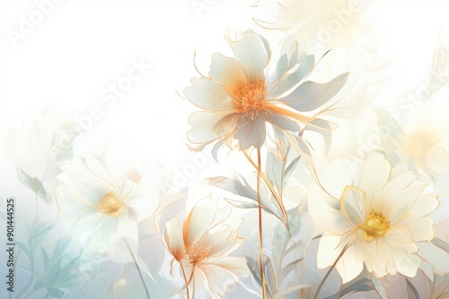 Flower pattern plant art.