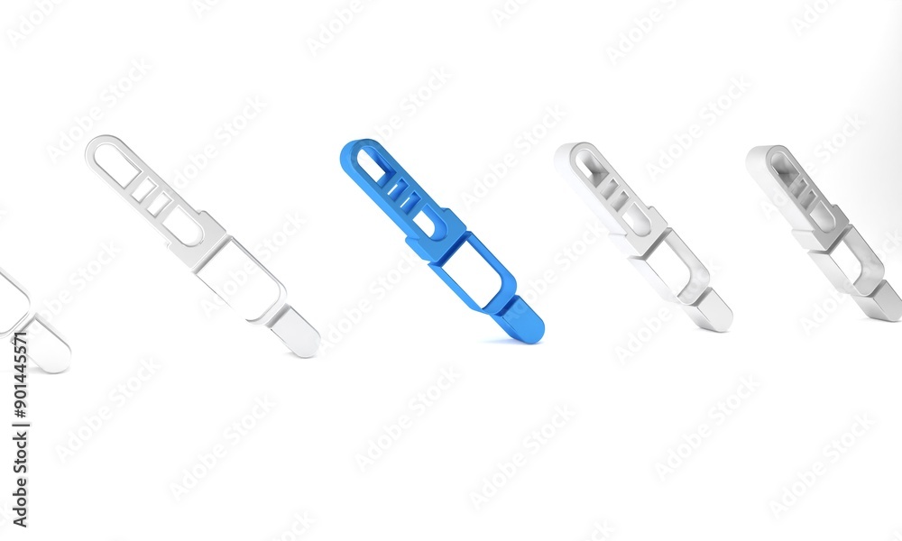 Blue Audio jack icon isolated on white background. Audio cable for connection sound equipment. Plug wire. Musical instrument. Minimalism concept. 3D render illustration Blue Audio jack icon isolated on white background. Audio cable for connection sound equipment. Plug wire. Musical instrument. Minimalism concept. 3D render illustration