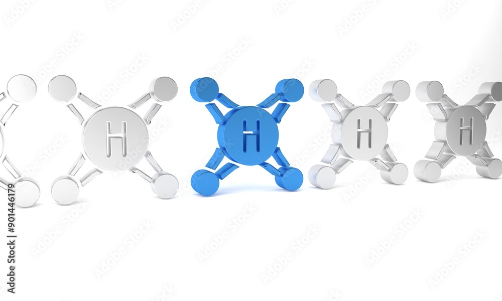 Blue Water tap icon isolated on white background. Minimalism concept. 3D render illustration Blue Water tap icon isolated on white background. Minimalism concept. 3D render illustration