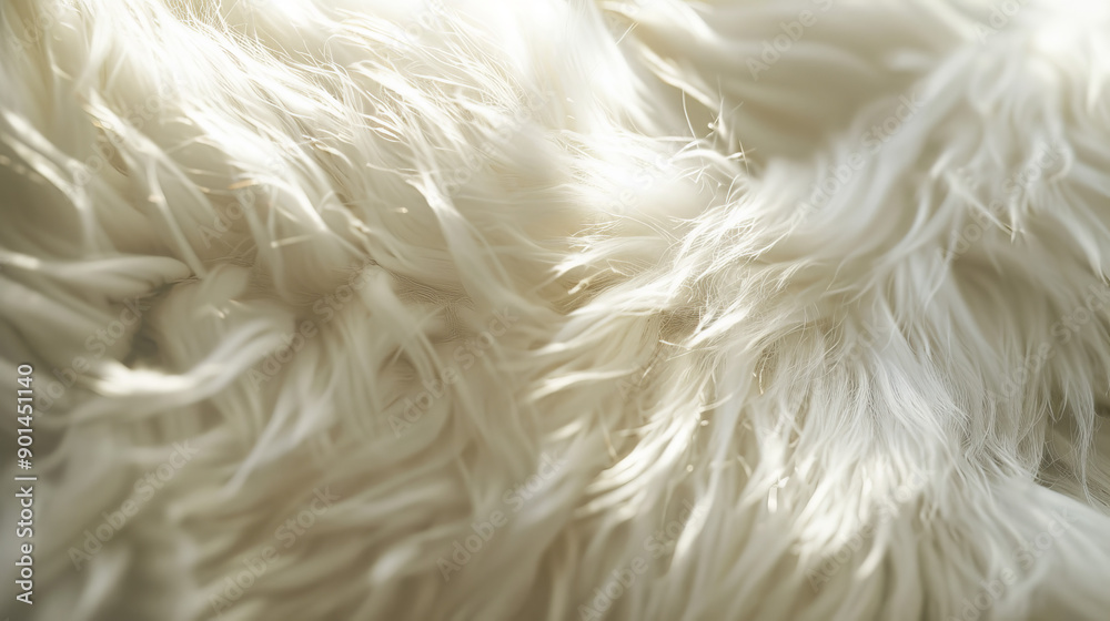 Milky white fur close-up, with soft focus, used as a background or texture. Milky white fur close-up, with soft focus, used as a background or texture.