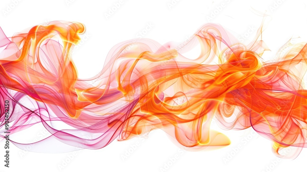 Close-up of dynamic fire flames, cut out and isolated on a white background, showcasing their bright, fiery colors. Close-up of dynamic fire flames, cut out and isolated on a white background, showcasing their bright, fiery colors.