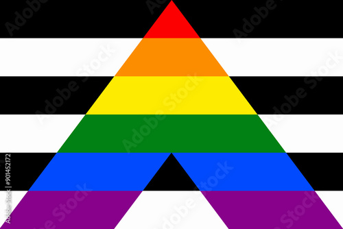 Quadro em tela Ally Pride Flag background Illustration