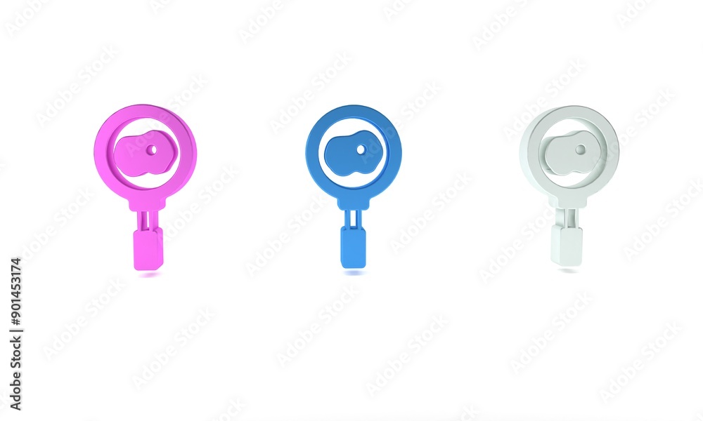Colorful Fried eggs on frying pan icon isolated on white background. Fry or roast food symbol. Minimalism concept. 3D render illustration Colorful Fried eggs on frying pan icon isolated on white background. Fry or roast food symbol. Minimalism concept. 3D render illustration