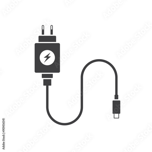 illustration of phone charger, vector art.