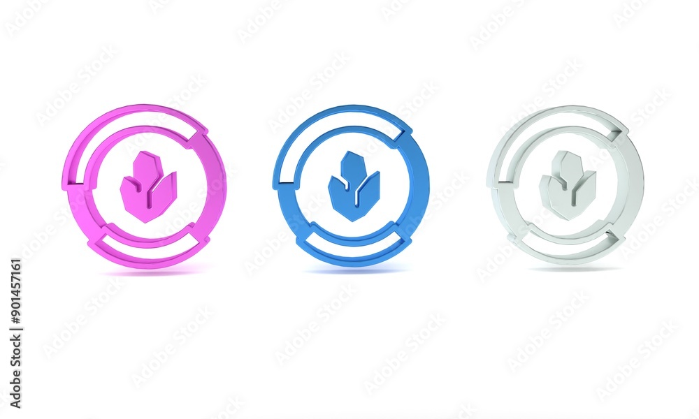 Colorful Agricultural soil test and results icon isolated on white background. Digital soil analysis. Minimalism concept. 3D render illustration Colorful Agricultural soil test and results icon isolated on white background. Digital soil analysis. Minimalism concept. 3D render illustration