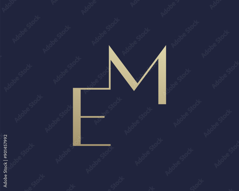 ME or EM letter logo icon design. Classic style luxury initials monogram. ME or EM letter logo icon design. Classic style luxury initials monogram.