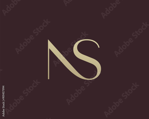 AB letter logo icon design. Classic style luxury initials monogram.