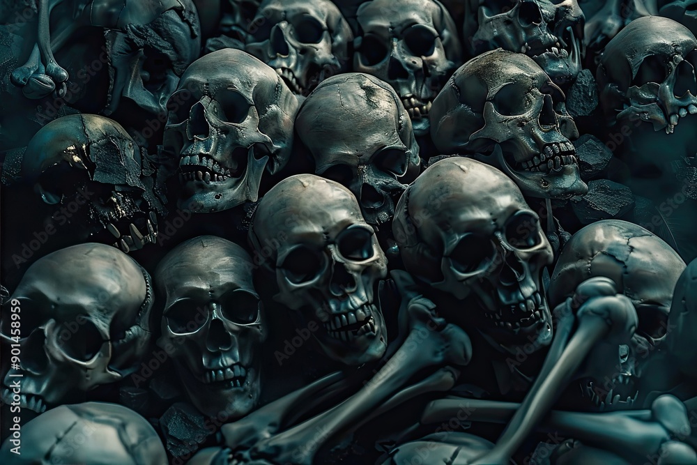 Pile of Human Skulls Pile of Human Skulls