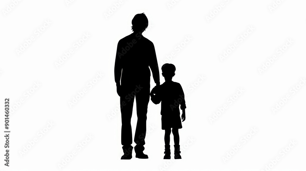 Celebrate the bond between a father and son in this heartwarming silhouette, perfect for Fathers Day memories. Celebrate the bond between a father and son in this heartwarming silhouette, perfect for Fathers Day memories.