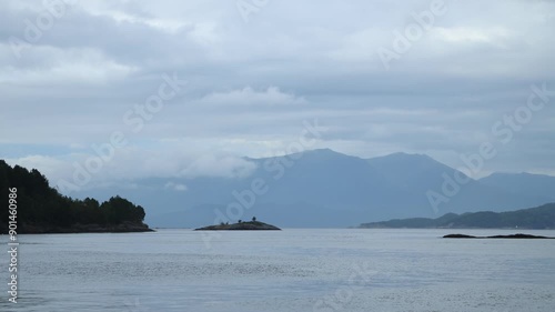 Norway fjord time lapse in a wally - clouds and water moves - TIME LAPSE