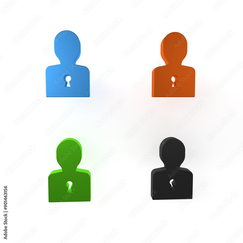 Colorful Solution to the problem in psychology icon isolated on white background. Key. Therapy for mental health. Minimalism concept. 3D render illustration Colorful Solution to the problem in psychology icon isolated on white background. Key. Therapy for mental health. Minimalism concept. 3D render illustration
