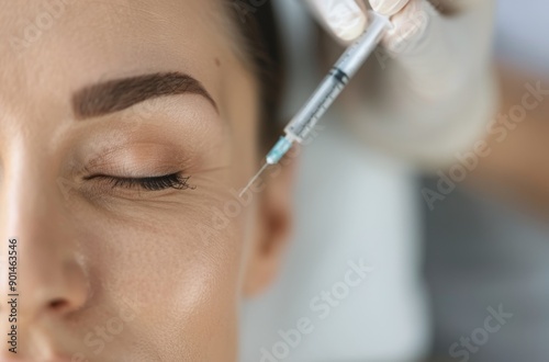 Close-Up of Eyelid Injection