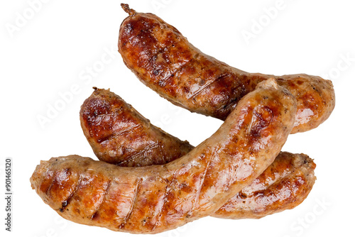 Three grilled meat sausages photo