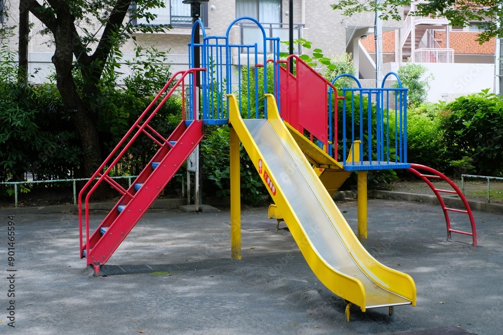 slider, playground for children in the park slider, playground for children in the park