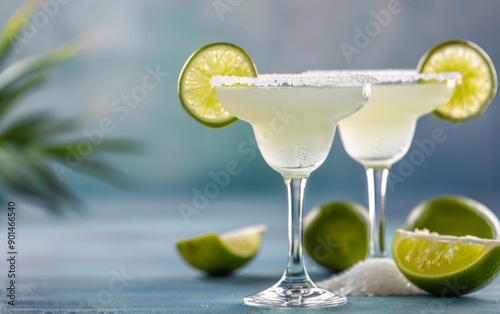 Lime Margaritas With Salt Rims