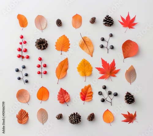 Autumnal Fruit and Pinecone Border