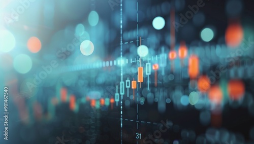 Stock Market Data Display With Candlestick Chart
