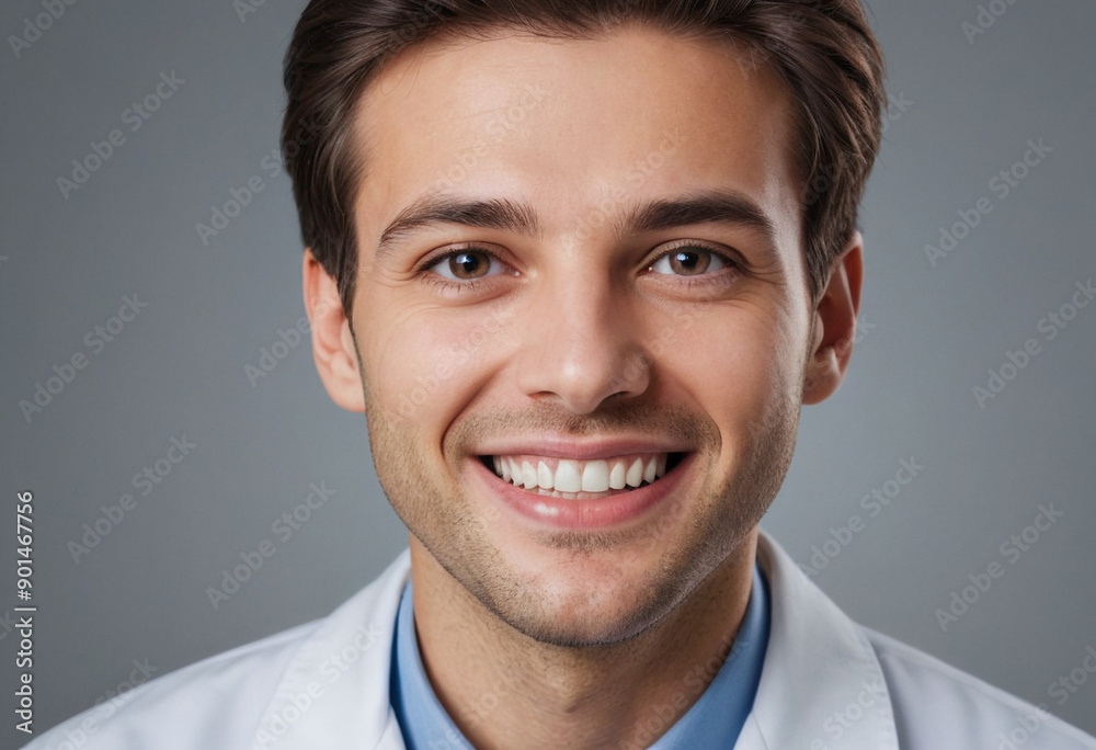 Portrait view of a regular Dentist , candid, social media, avatar image, plain solid background Portrait view of a regular Dentist , candid, social media, avatar image, plain solid background