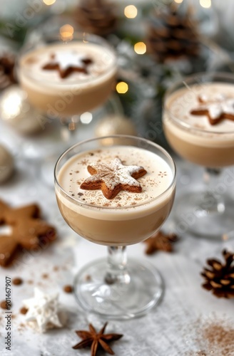 Eggnog With Gingerbread Cookies for the Holidays