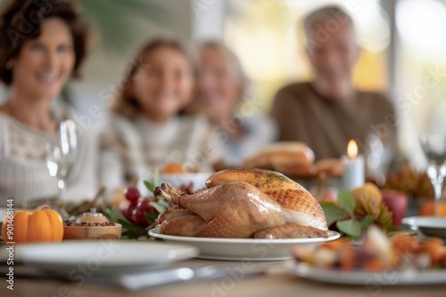 Roasted Turkey Dinner Table