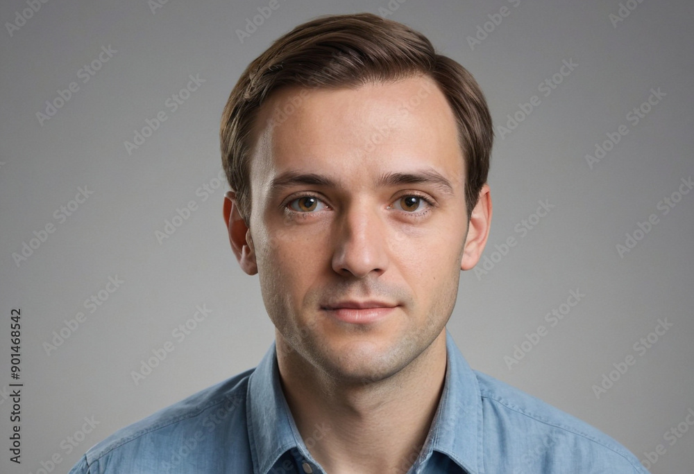 Fototapeta premium Portrait view of a regular Historian , candid, social media, avatar image, plain solid background