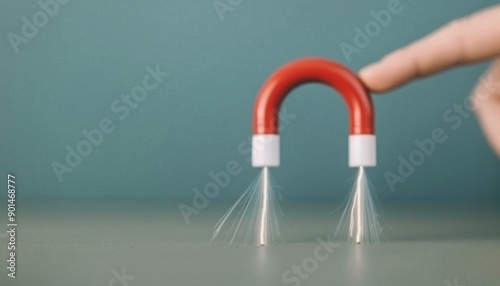 Hand Holding Magnet With Sparks